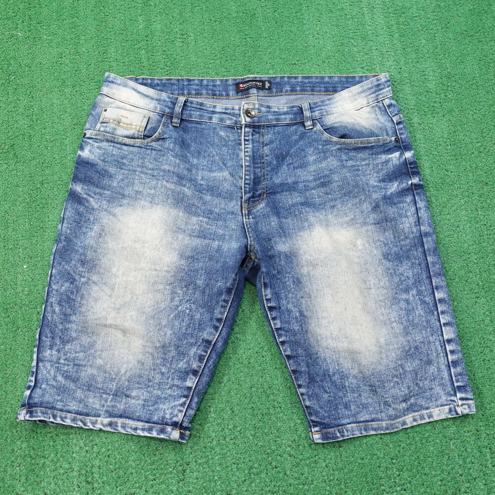VINTAGE SOUTHPOLE DENIM JEAN SHORTS MENS SIZE STRETCH 40 00s Y2K